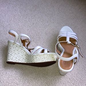 Cute white wedges